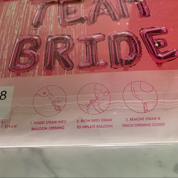 Ginger Ray Team Bride Hot Pink Balloon Bunting - Picture 6 of 8